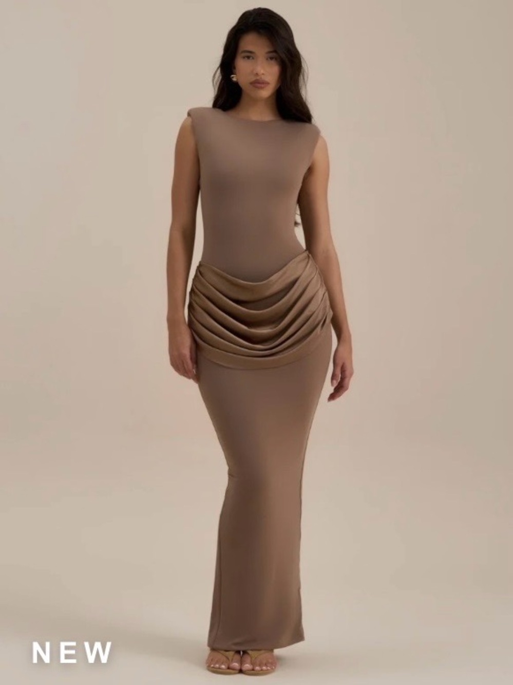 NWT ASOS Wanderdoll EMAN
SLEEVELESS MAXI DRESS WITH SATIN DRAPED WAIST Medium